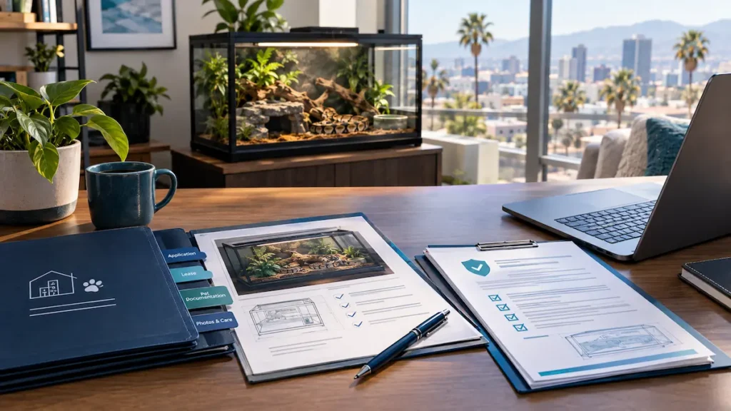 Written reptile approval prepared for a Los Angeles rental